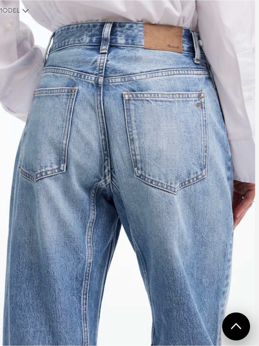 Madewell Darted Barrel Jeans in Dobbins Wash - Rigid Size 32 - Picture 5 of 10